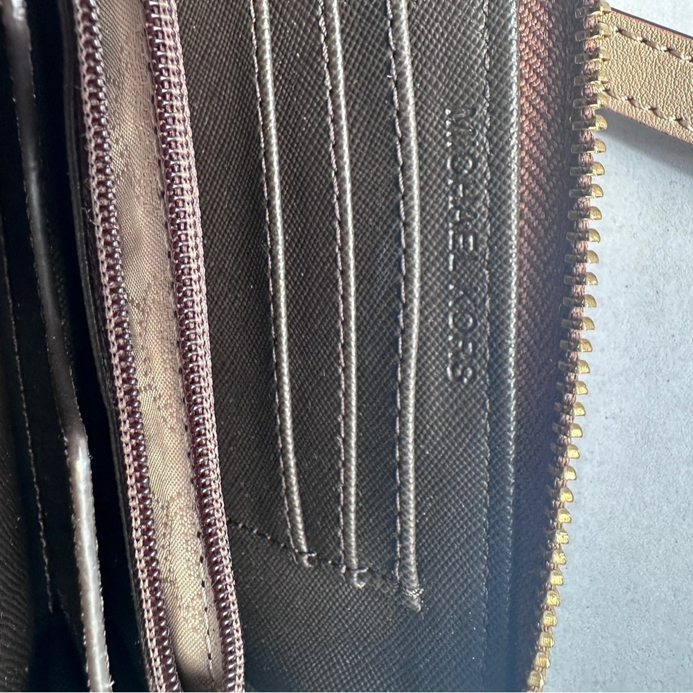 Michael Kors Brown Checkered Wallet - Picture 3 of 11